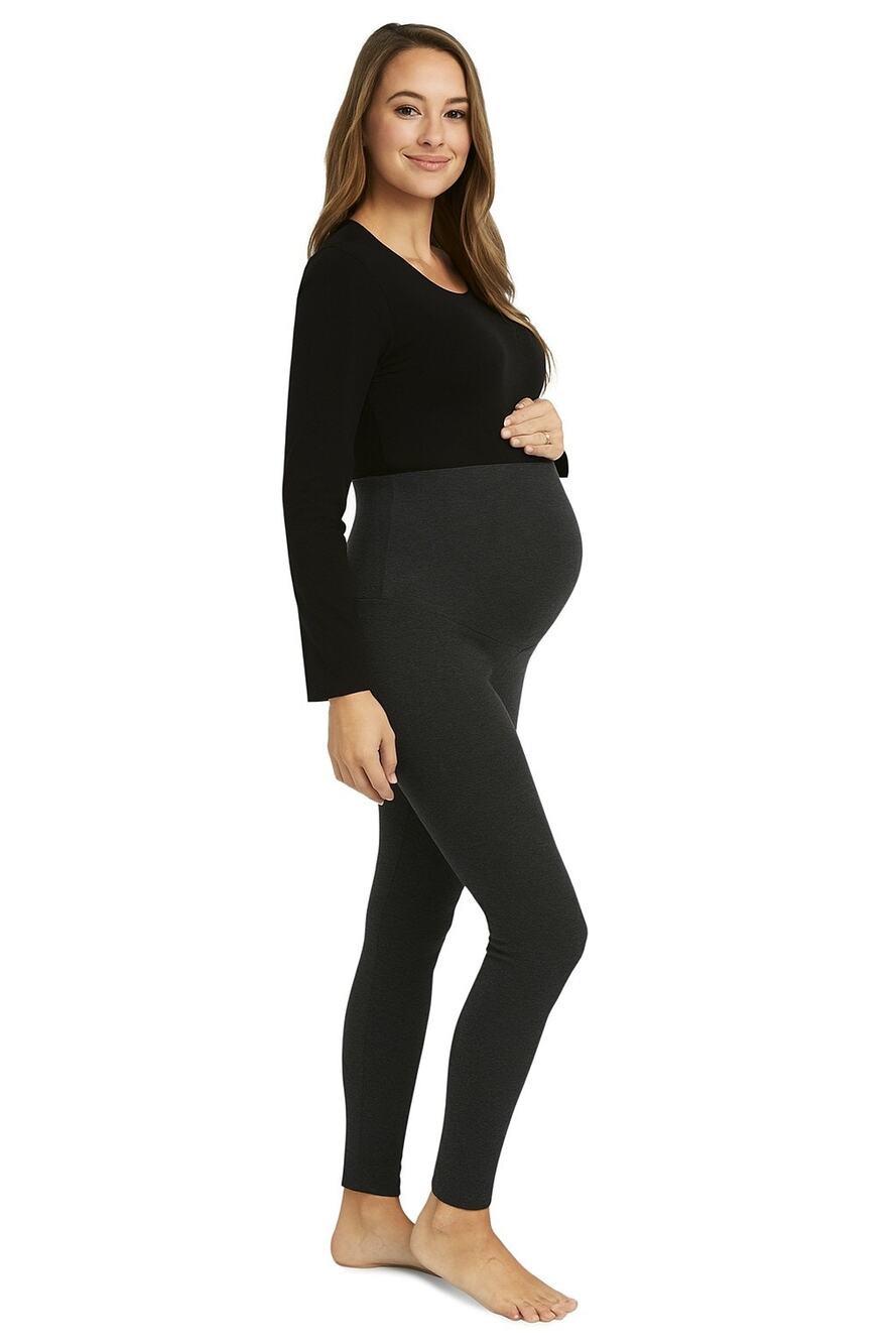 A Glow Maternity Fully Belly Panel Leggings Black Size Small NWOT